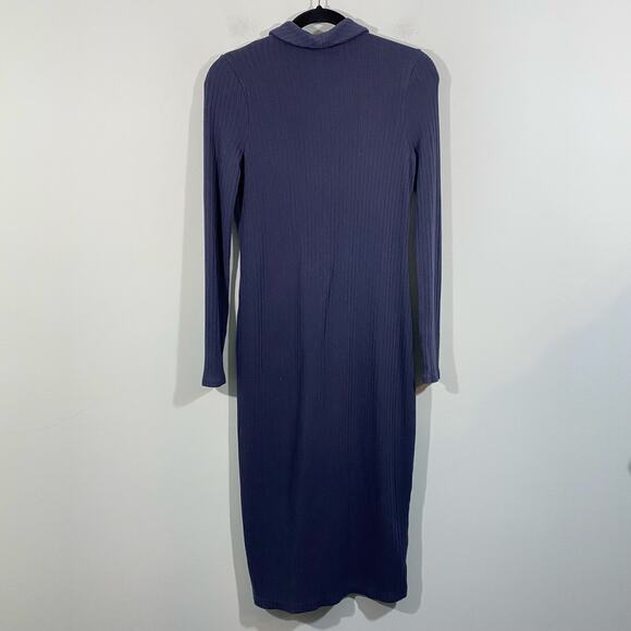 Madewell Women's Blue Button Front Midi Shirt Dress Size S #NH091 - Picture 7 of 7